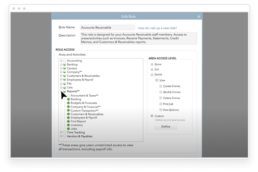 screenshot-qbes-manage access with custom user permissions 